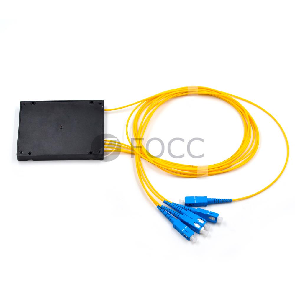FOCC 1x4 PLC Fiber Splitter, SplicePailailed ABS Module, 2.0mm, SCUPC .jpg