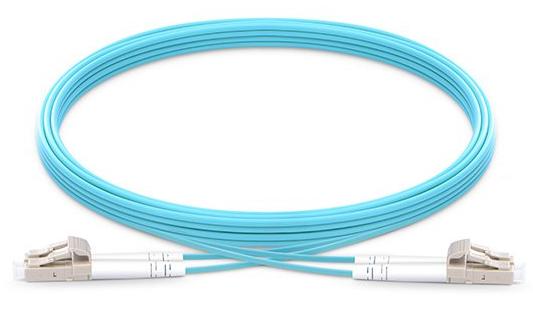 LC UPC Kepada LC UPC Duplex 2.0mm PVC (OFNR) OM4 Multimode Bend Insensitive Serat Kabel Patch